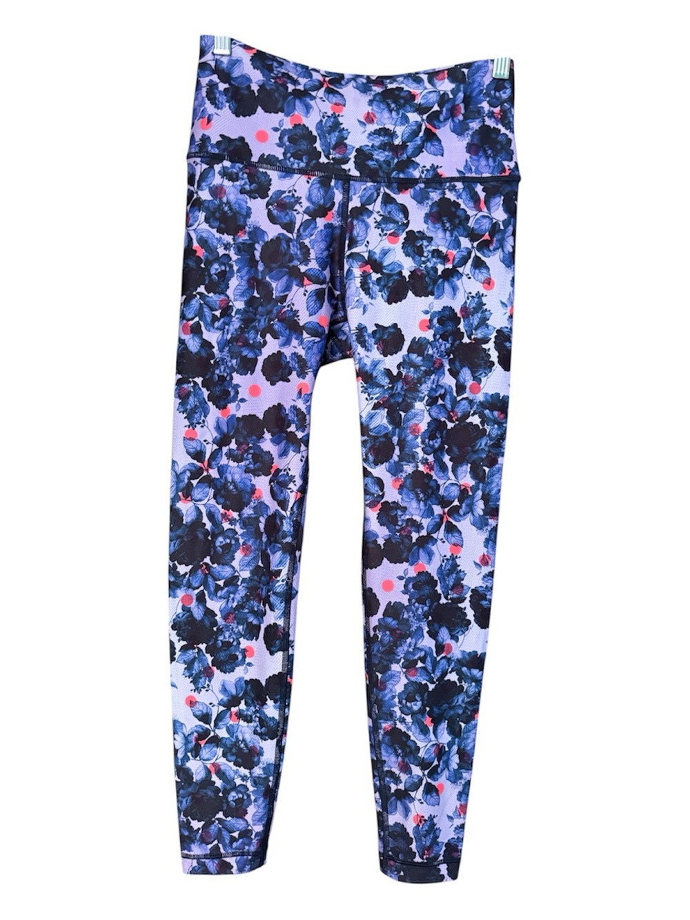 “WITH” Wear It To Heart Floral Print High-Waist Leggings - Blue Lavender Floral
